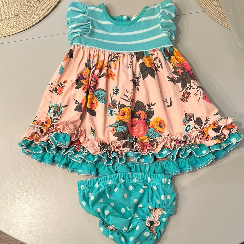 Matilda Jane Teal and Pink Floral Dress